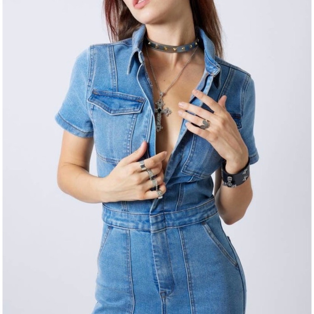 Signature 8 Denim Jumpsuit - Picture 6 of 13